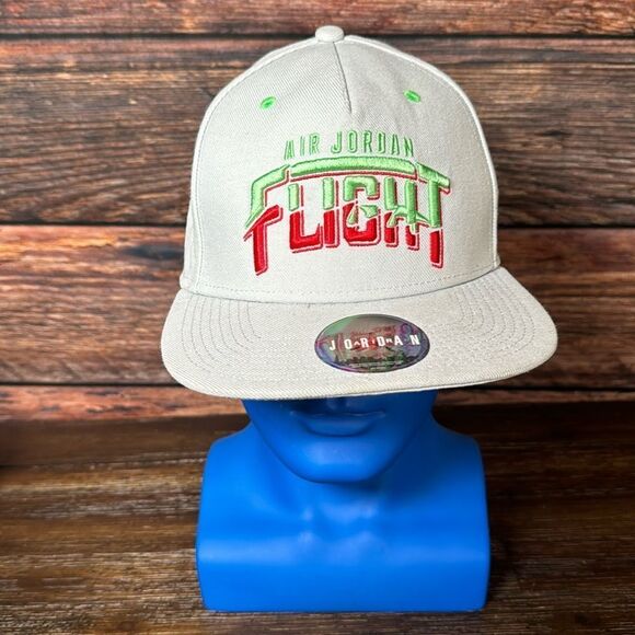 Rare Air Jordan V Sneaker Hat Mist Grey / Poison Green / Light Crimson SnapBack - Picture 1 of 7